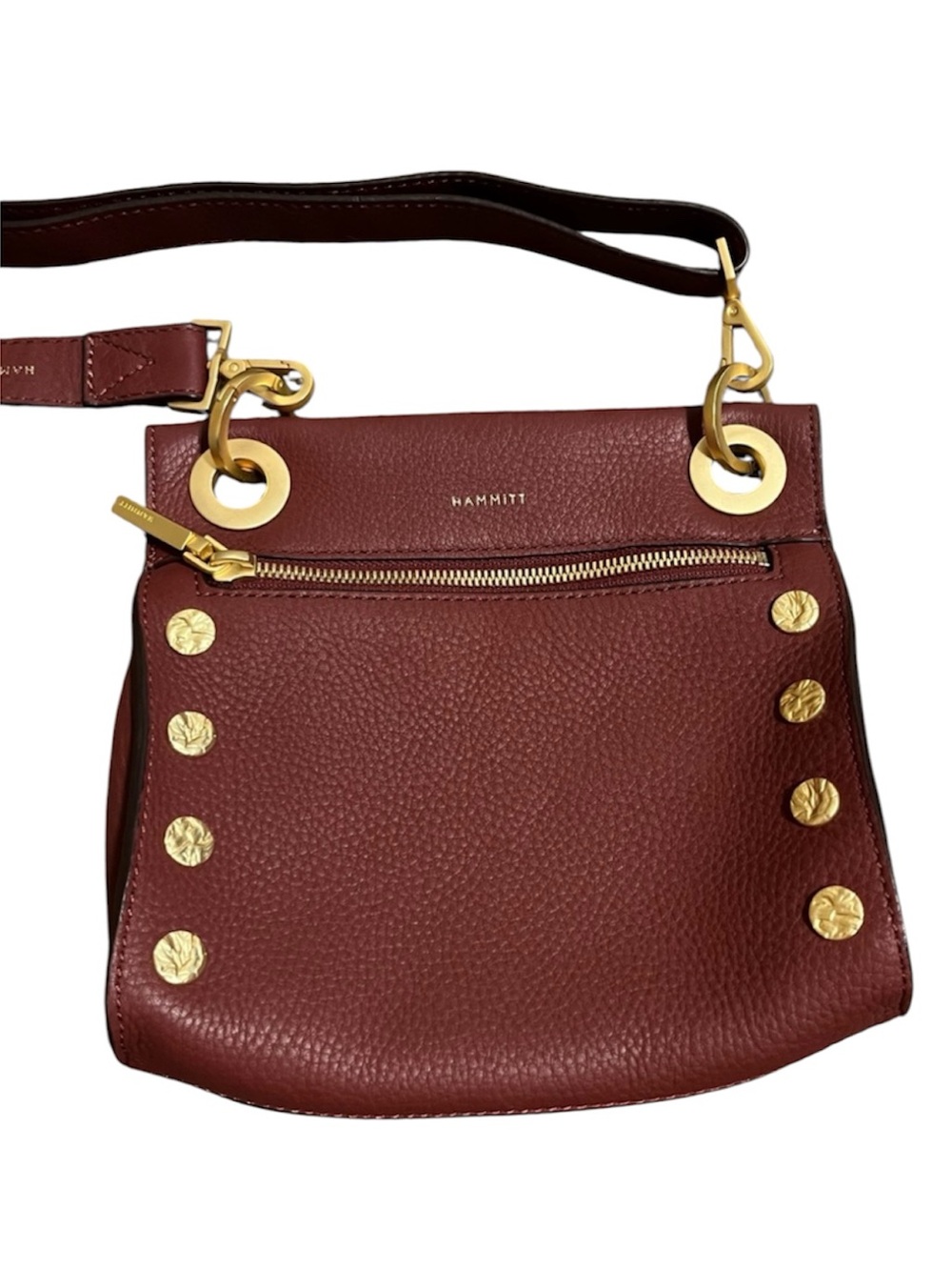 Hammitt Tony Pomodoro Red Maroon Hammered Gold Small Ltd Edition